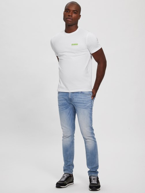 أبيض نقي Guess Eco Royal Logo Tee