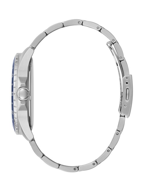 ساعة رياضية باللون الفضي والأزرق Guess Multi