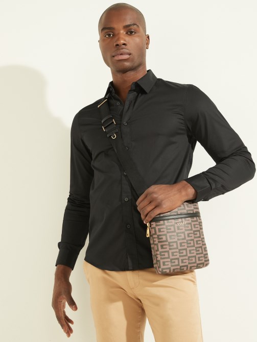 تخمين براون هروب شقة Crossbody