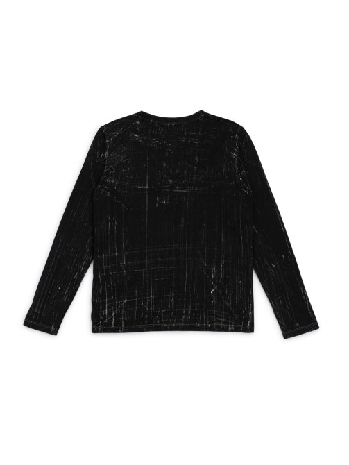 Henley Tee (7-16) تخمين أبيض / أسود قذر