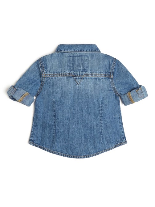 الاحترام Guess Minime Denim قميص نيلي (2-7)
