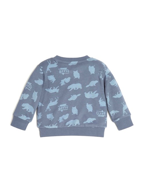 Allover الجرافيك كم طويل توب (2-7) كومبو برسمة جيس