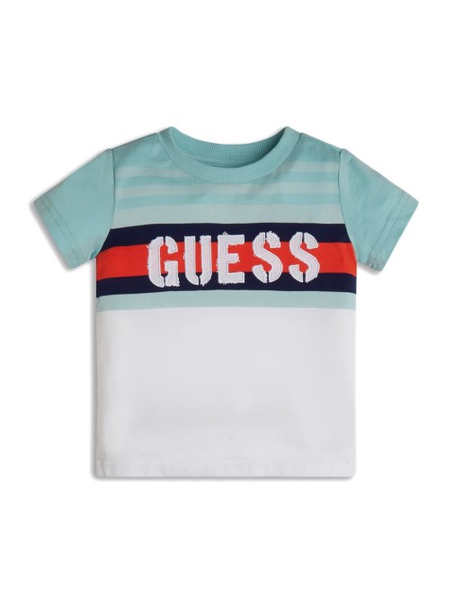 تي شيرت بشعار إيكو مخطط من Mint To Be Multi Guess (3m-7)
