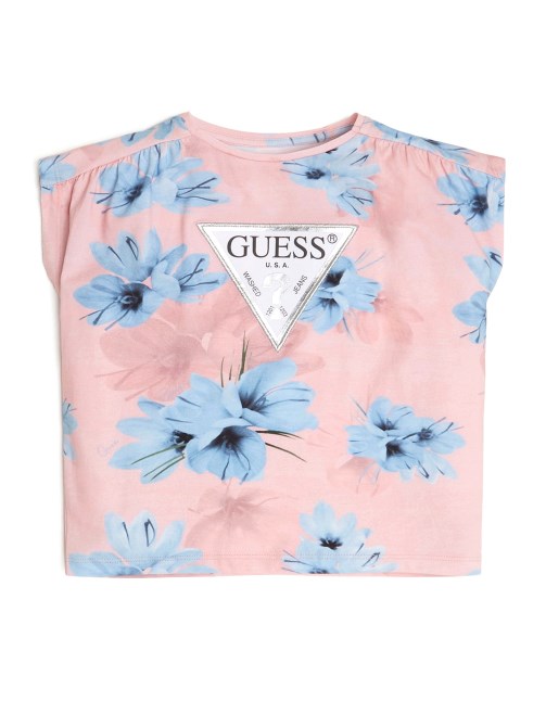 تي شيرت بشعار مثلث بطبعة Guess (2-7) Pf74.5