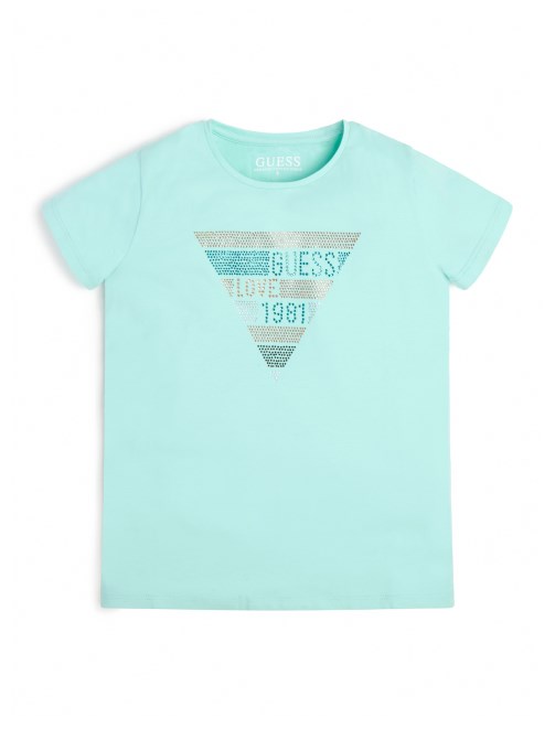 تي شيرت بشعار Rhinestone Sky (7-14) Guess