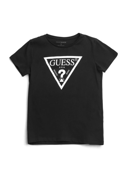 تي شيرت بشعار إيكو ميتاليك الجمل من Guess (10-14)