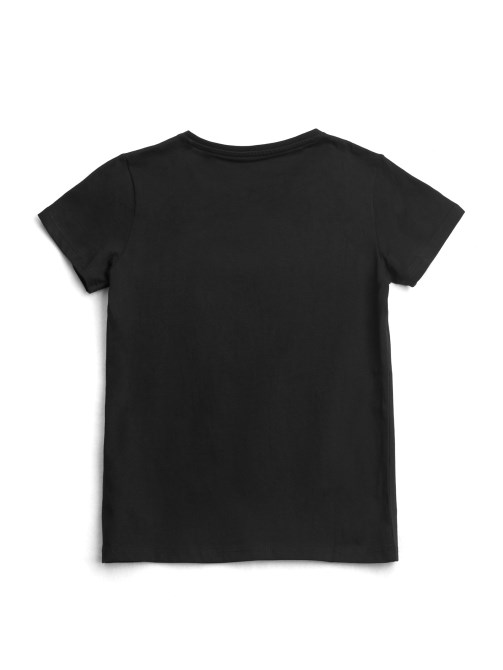 تي شيرت بشعار إيكو ميتاليك الجمل من Guess (10-14)