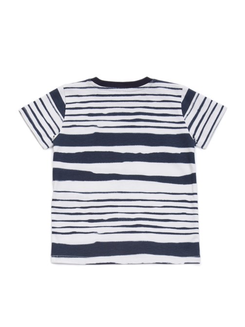 تي شيرت مخطط أزرق ذكي Abstrac Guess Eco مخطط (2-7)