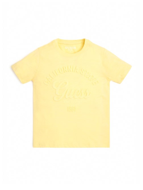 تي شيرت منقوش بضباب الليمون من Guess (7-16).